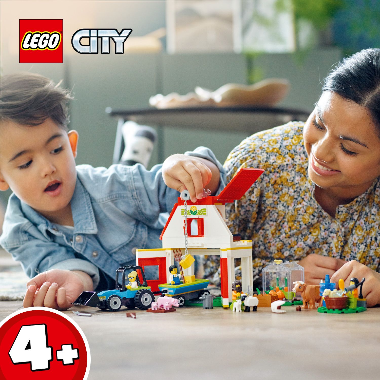 Конструктор LEGO® City Ферма и амбар с животными 60346, 230 шт. -  Ksenukai.lv