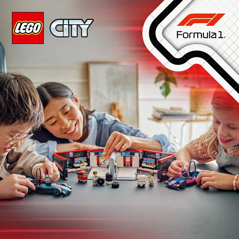 Komplet trkaćih auta u garaži LEGO® City F1®