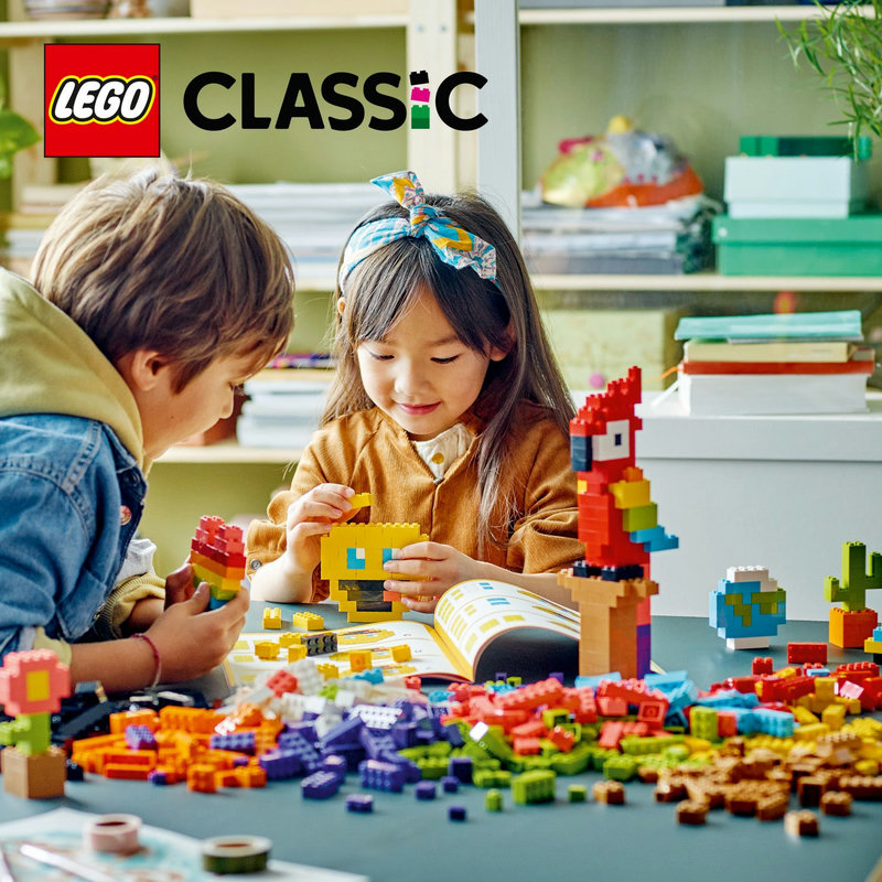 1 000 ryškiaspalvių LEGO® kaladėlių