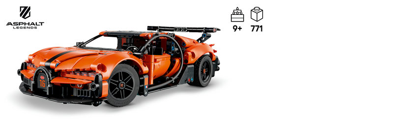 LEGO 42222 Bugatti Chiron Pur Sport Seitenansicht