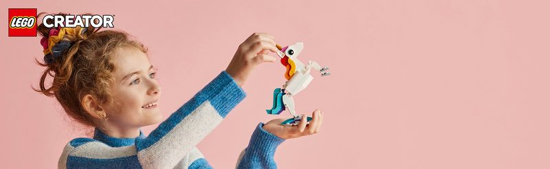 LEGO 31140 Magisches Einhorn Produktbild mit dem Einhorn-Modell
