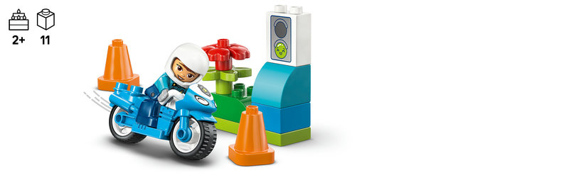 LEGO 10471 DUPLO Polizeimotorrad Spielszene