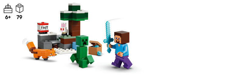 LEGO 21583 Spielszene Steve in der Taiga