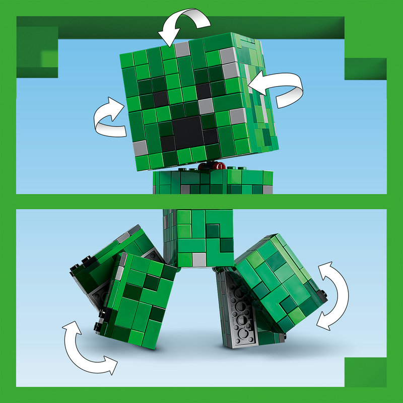 LEGO 21276 Creeper als Deko im Regal