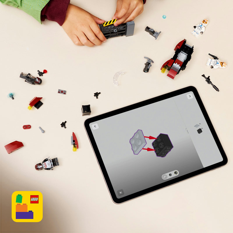 Включва интерактивни 3D инструкции за конструиране