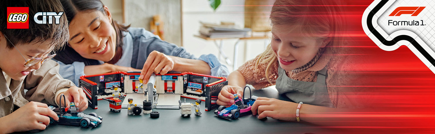 LEGO 60444 F1® Garage & Mercedes-AMG & Alpine Cars - Gesamtansicht