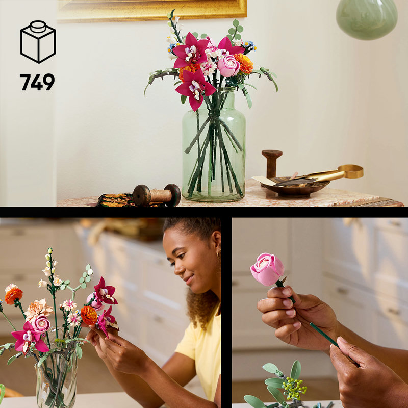 LEGO 10342 Rosafarbene Blumen Nahaufnahme