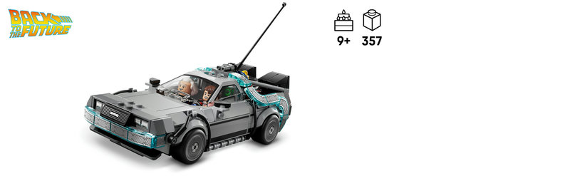 LEGO 77256 DeLorean Zeitmaschine seitliche Ansicht