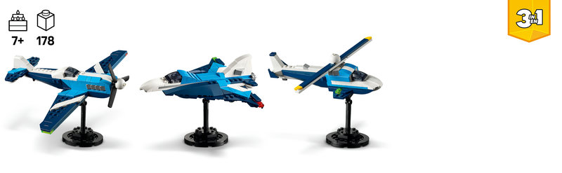 LEGO-Set 31160 Düsenflugzeug Alternativmodell mit schlanken Tragflächen