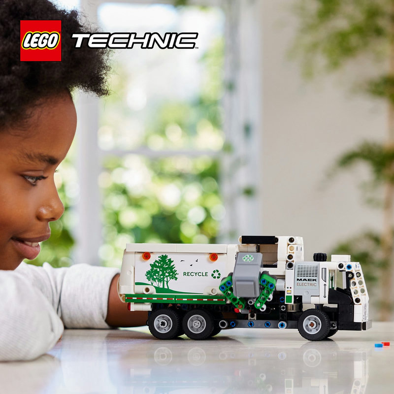 A garbage truck toy for kids who love to build