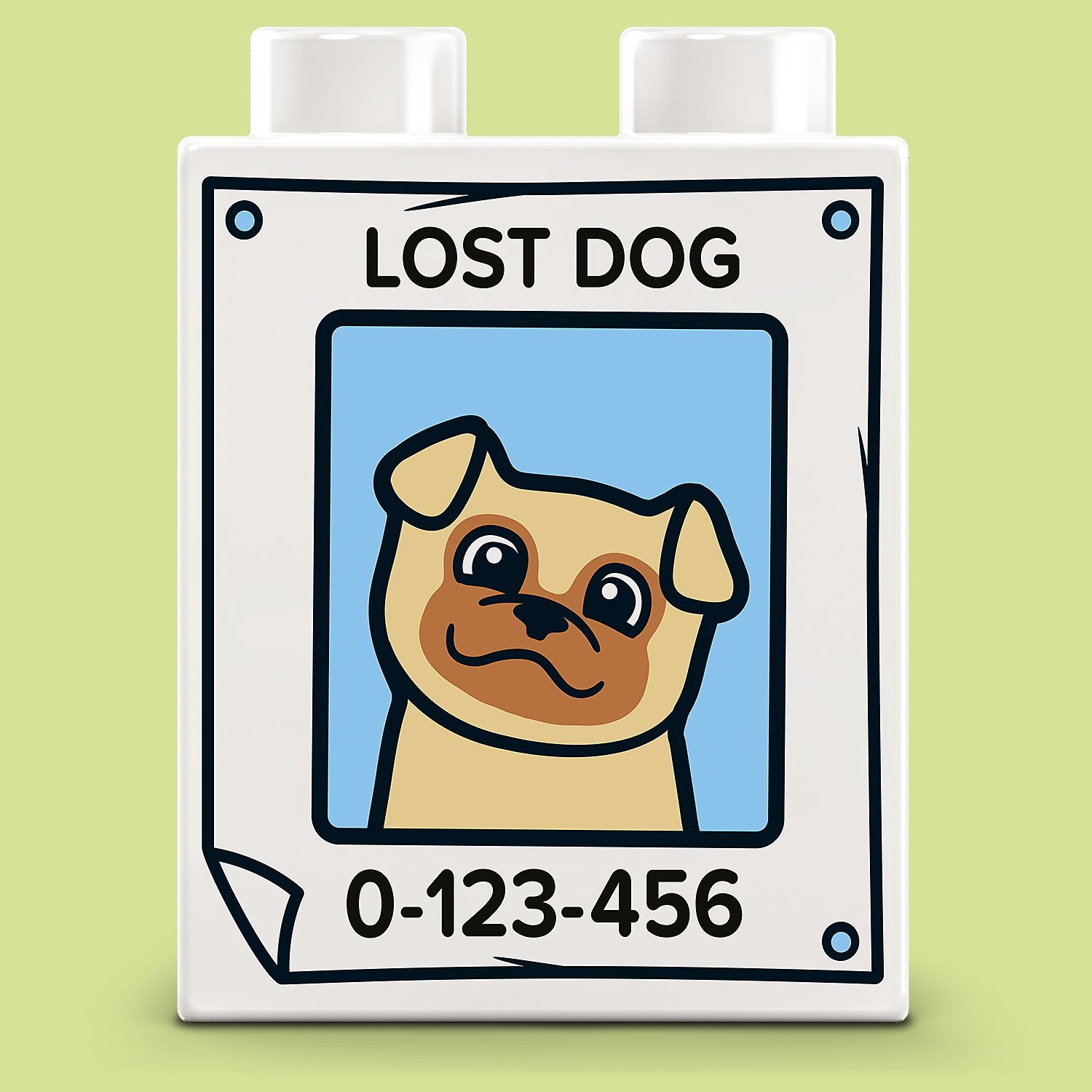 Mit „Hund vermisst“-Plakat