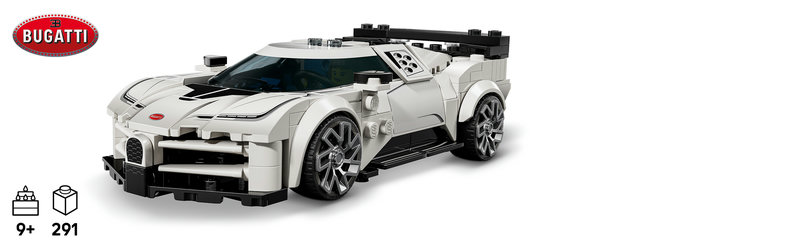 LEGO 77240 Bugatti Centodieci seitliche Ansicht