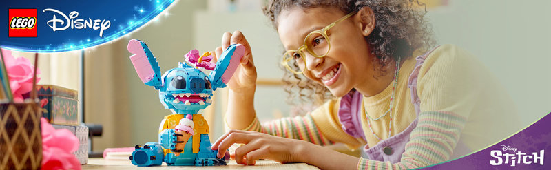 LEGO 43249 Disney Stitch Produktbild mit baubarem Stitch-Charakter