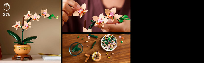 LEGO 10343 Mini-Orchidee Blüten