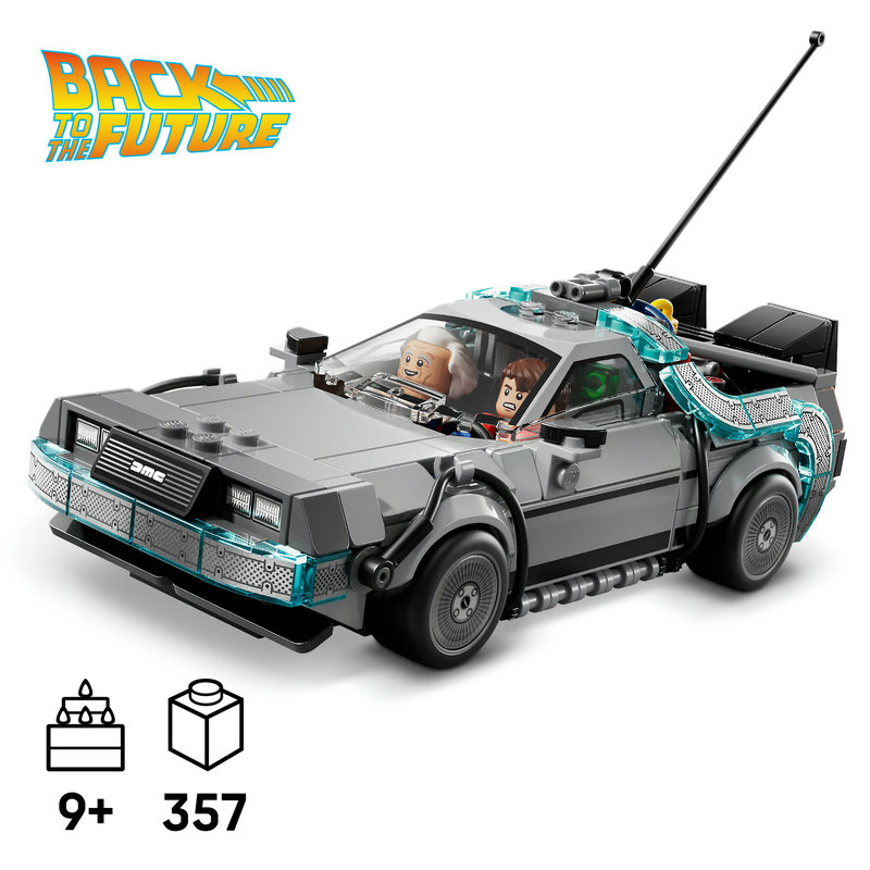 LEGO 77256 DeLorean Zeitmaschine Heckansicht