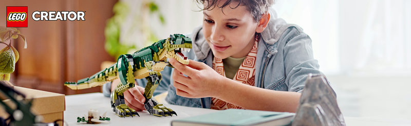 LEGO-Set 31151 T.Rex Produktbild mit dem großen Tyrannosaurus Rex Modell