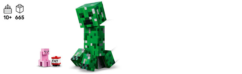 LEGO 21276 Creeper im Spielzimmer aufgestellt