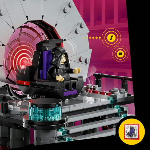 LEGO 75427 Death Star turret with activatable laser effects and light features