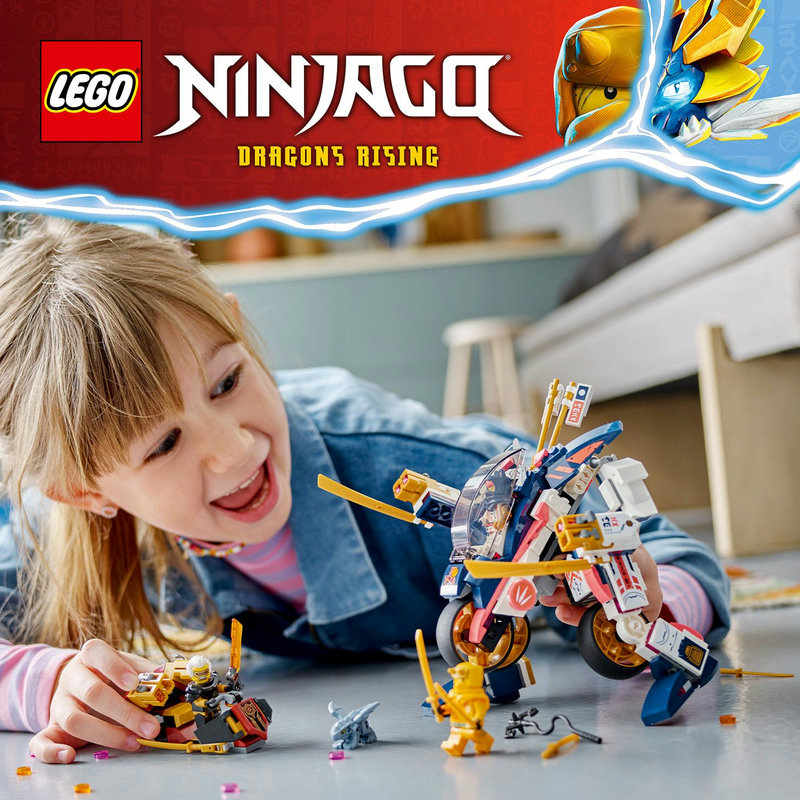 Prachtige NINJAGO® mecha- en motorbouwset