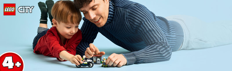 LEGO 60455 Verfolgungsjagd mit dem Polizeimotorrad - Gesamtansicht