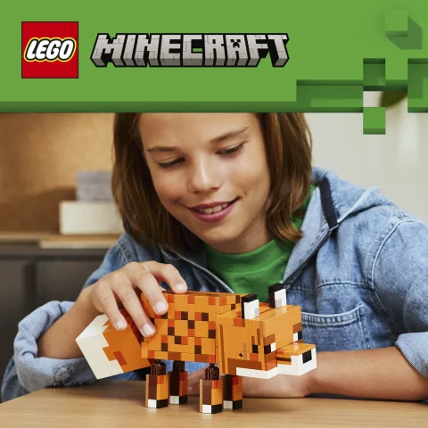 Állítható Minecraft® róka játékhoz és kiállításhoz